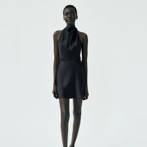 Draped Satin Effect Dress from Zara